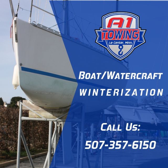 Get your boat ready for winter! We offer professional boat/watercraft winterization services, including motor draining, fogging, fuel stabilizer, and more. We also offer pickup and delivery for added convenience! 

Call to schedule today!