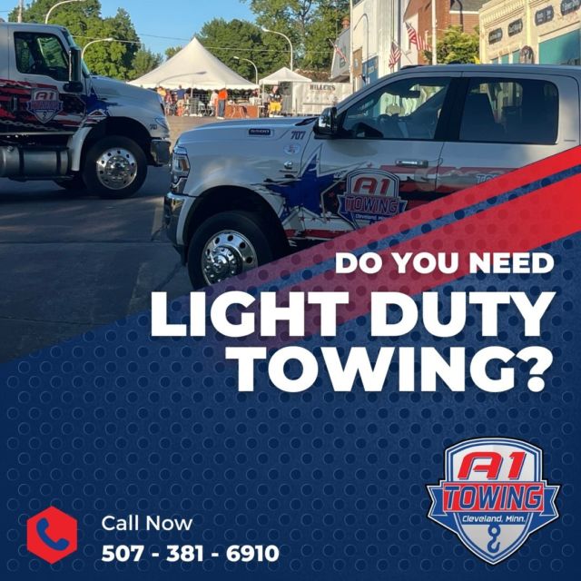 🚗⚙️ Need light duty towing? Our team is here to provide safe and reliable towing solutions for your vehicle.