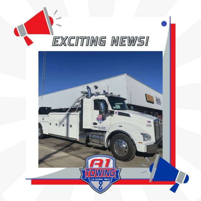 Drumroll, please... 🥁 Our brand-new heavy wrecker has rolled into town! 🚛💪 

Get ready for more power, precision, and reliability as we raise the bar in towing excellence. When the going gets tough, we get tougher! 🛠️🔗