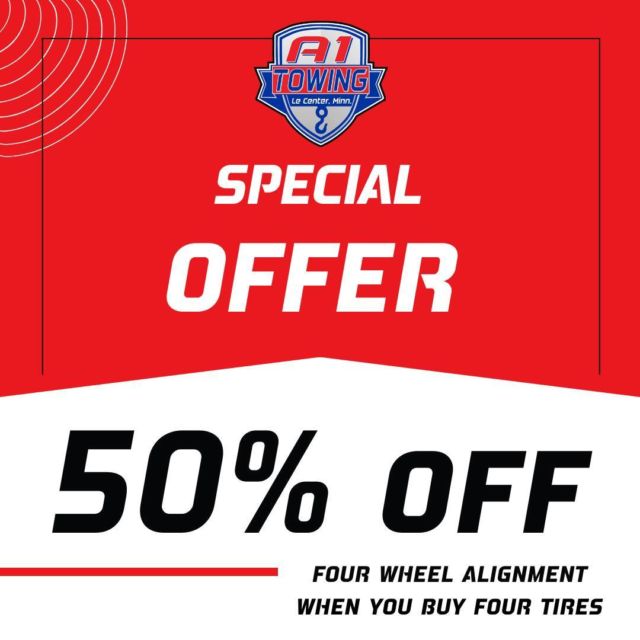 🚗 Special Offer Alert! 🚗 

Get 50% off a four-wheel alignment when you buy four tires! Now through December 5, 2024. Don’t miss out on this deal – visit us today!