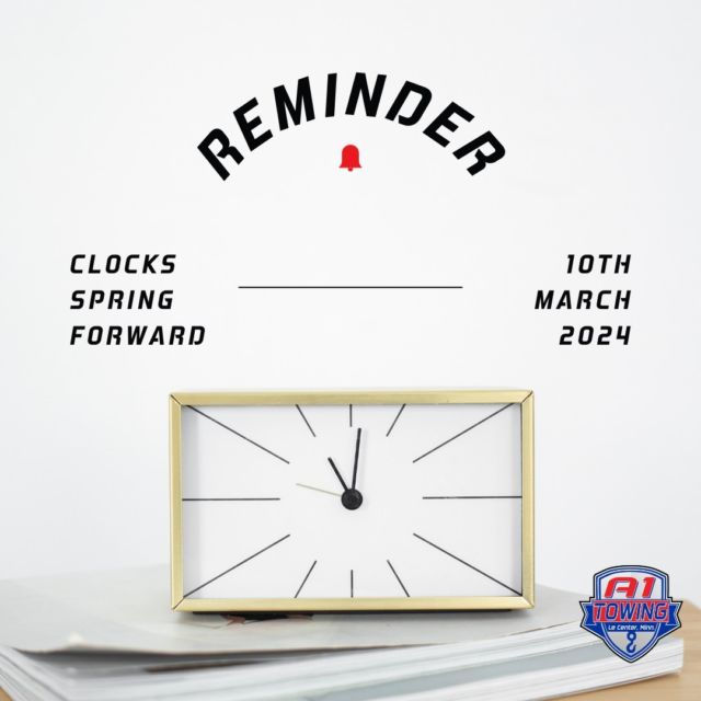 Just a reminder: we're now on Daylight Saving Time!