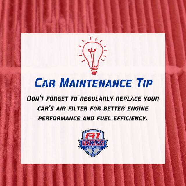 🚗✨ Maintenance Reminder: Changing your car's air filter regularly is key to maintaining engine performance and fuel efficiency. Keep your vehicle running like new!